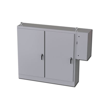 Saginaw Control & Engineering 3 Point Latch with Padlock Handle Electrical Enclosures, 72 in H, 18 in D, 77-3/4 in W SCE-72XD7818